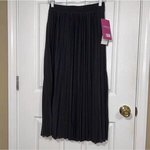 Harper By Bloch Black Pleated MIDI Skirt Size Medium Dance Balletcore Modest